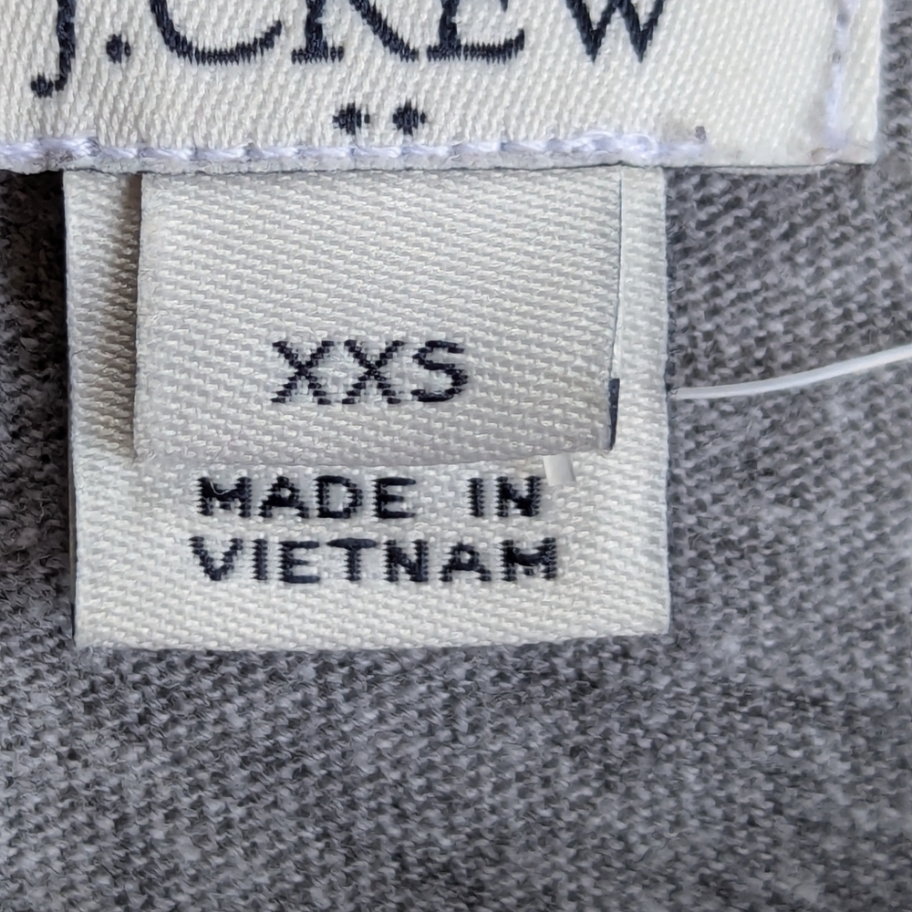 J.Crew T-shirt dress grey XXS thin soft cotton can be worn as a shirt also - Picture 6 of 10